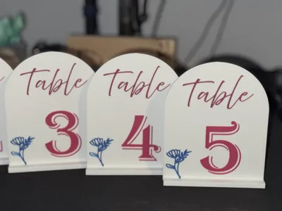 Pretty Table Numbers Elegant Table Numbers by heyitscasie - MakerWorld