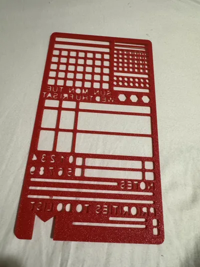 Bullet Journal Stencil Template by Faust_ MakerWorld: Download Free 3D ...