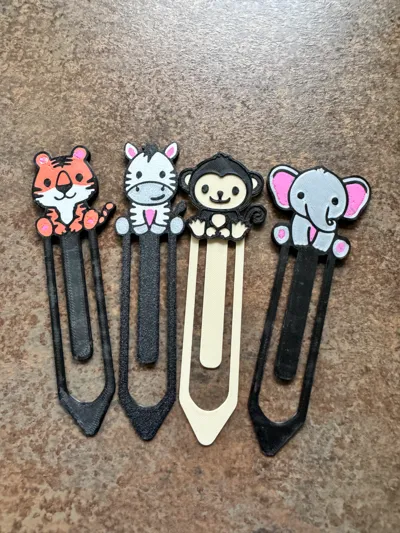 Cute Monkey Bookmark by azMakerWorld: Download Free 3D Models