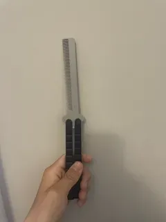 Ruler Butterfly Knife / Balisong / Lineal Messer - Free 3D Print Model ...