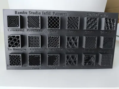 Bambu Studio Infill Swatches - Free 3D Print Model - MakerWorld