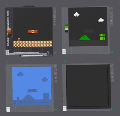 Mario Pixel Multiplayer Framed Mario Pixel Art by OddCreations - MakerWorld
