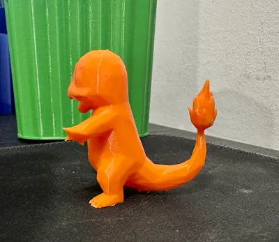 (#4) Charmander Low Poly - Free 3D Print Model - MakerWorld