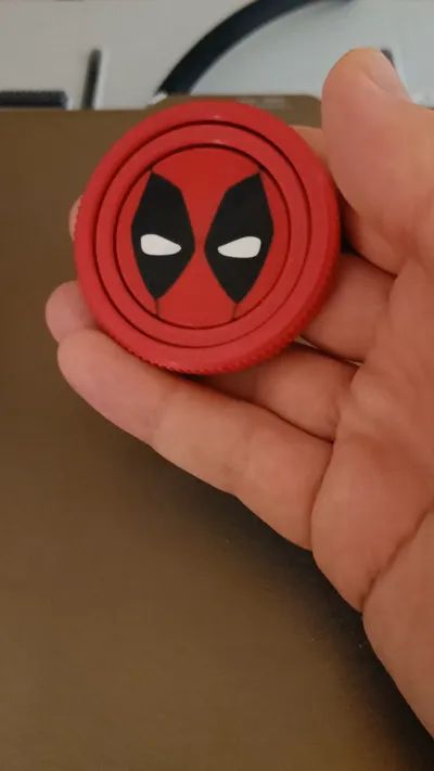 Deadpool Textured Fidget Spinner [Style 1] by MalcTheOracle - MakerWorld