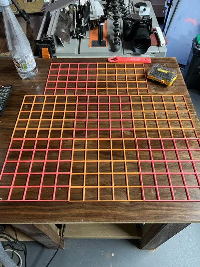 Gridfinity 5x5 Superlight Base Stacked 8 Levels - Free 3D Print Model ...