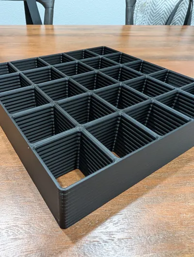 Gridfinity 5x5 Superlight Base Stacked 8 Levels - Free 3D Print Model ...
