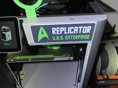 Replicator Sign Star Trek Replicator | 3D Printer Label/Sign by BRE3DLOVE Designs ...