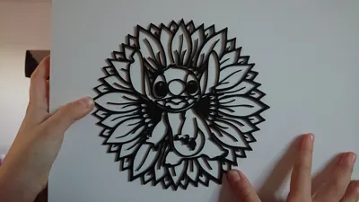 Deco Stitch with flower background - Free 3D Print Model - MakerWorld