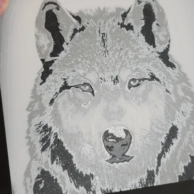 Grey Wolf (hueforge) by briankstan MakerWorld: Download Free 3D Models