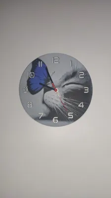 Wall / Desk Clock Kitty with butterfly HueForge - Free 3D Print Model ...