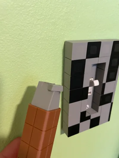 Single lever wall switch - minecraft by RM Engineering MakerWorld ...