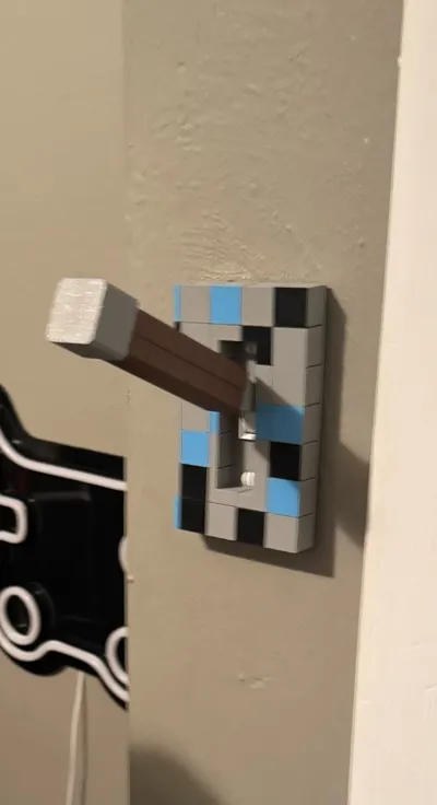Single lever wall switch - minecraft - Free 3D Print Model - MakerWorld
