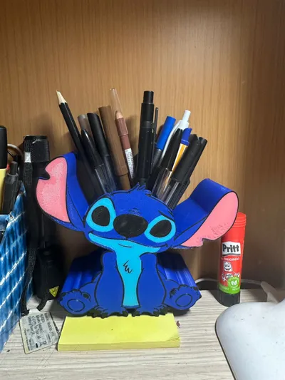 Stitch pen holder by valsoa79 MakerWorld: Download Free 3D Models