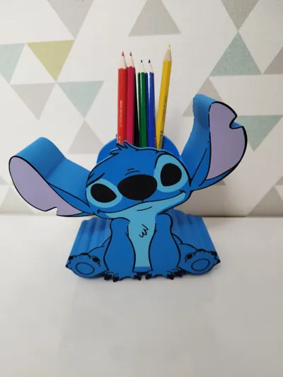 Stitch pen holder by valsoa79 MakerWorld: Download Free 3D Models