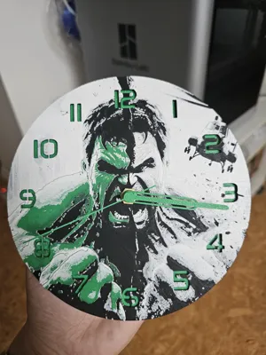 Marvel Clock Dxf Wall / Desk Clock Marvel Avengers Hulk HueForge Remixed by cP3D ...