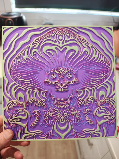 Skull Rave Visual Skull Shroom Visual Illusion by ABUNDANT3D - MakerWorld