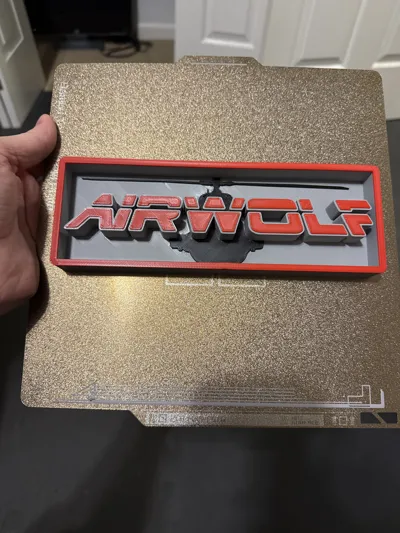 Airwolf TV Film Cinema Room Sign Logo Box by JAY3D Designs MakerWorld ...