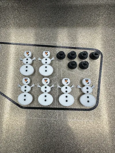 snowman articulated earring by tomo3D - MakerWorld