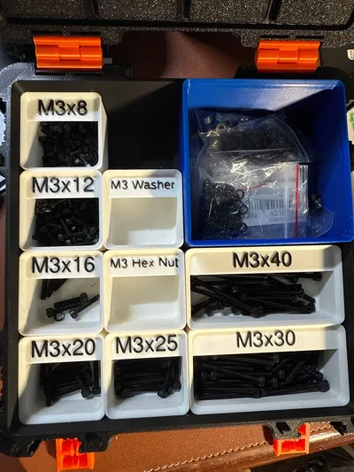 Metric Bolt, Nut, Gridfinity bins with labels by Longracks Labs ...