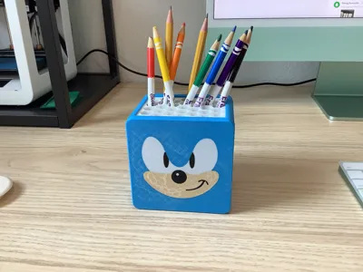 Pen Holder - Sonic - v2 (AMS ready) by Alta3DpStudio MakerWorld ...