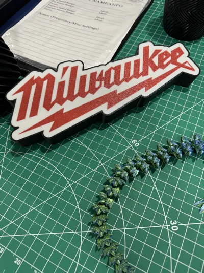 Milwaukee Tools LED Lightbox Sign by Fast3D - MakerWorld