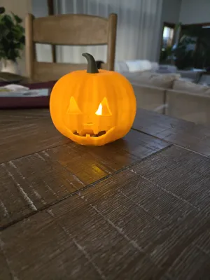 Pumpkin Tea Light - Free 3D Print Model - MakerWorld