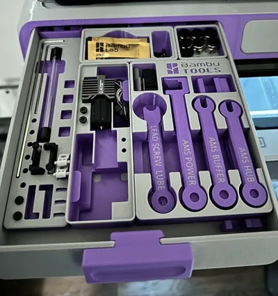 Bambu Tools Holder + Gridfinity (for AMS Riser V2) Remixed by SASS3DP ...