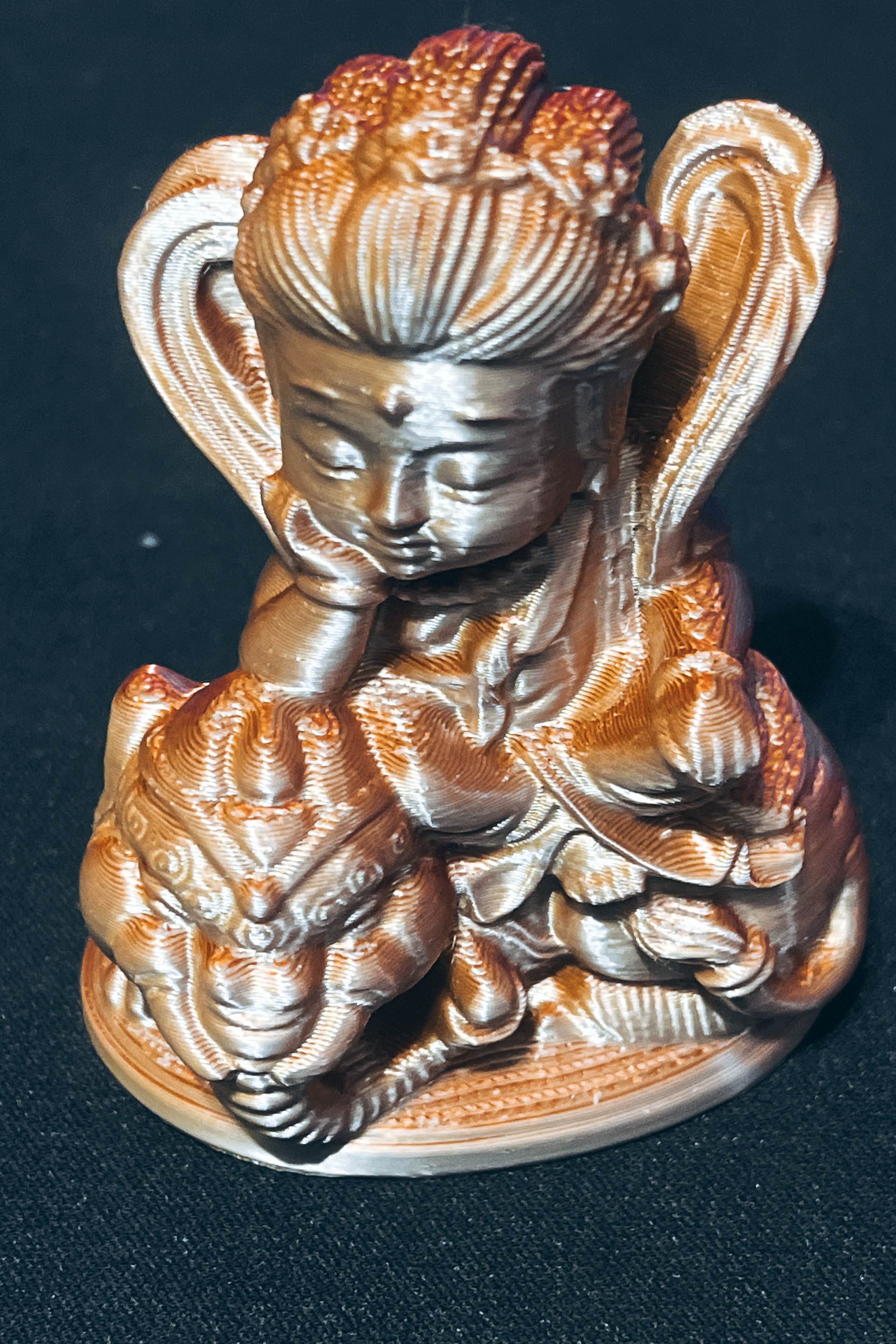 Q版文殊菩萨--每天一个神仙保佑你系列- 免费3D 打印模型- MakerWorld