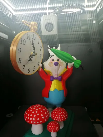 Machachev Rabbit Clock White Rabbit Clock Remixed by mcmaven MakerWorld: Download Free 3D Models
