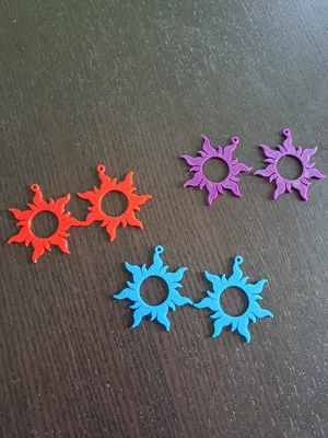 Sun earrings by Portokali - MakerWorld
