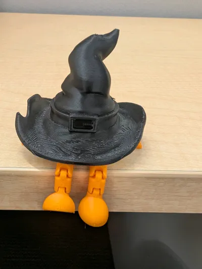 Articulated Pumpkin with Witch Hat - Free 3D Print Model - MakerWorld