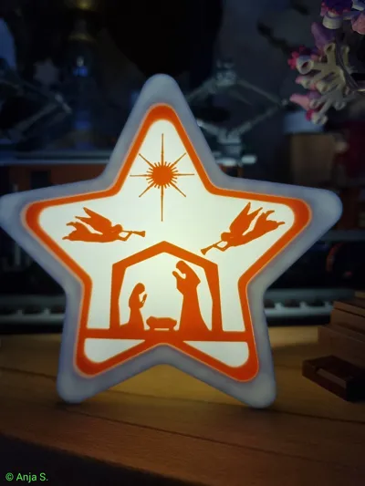 Christmas Series: 5 point star light box (Modular) by G__W__ MakerWorld ...