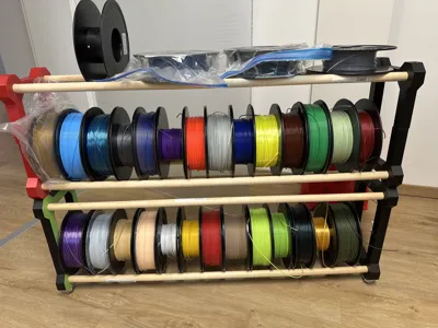 Modular spool rack on castors. - Free 3D Print Model - MakerWorld