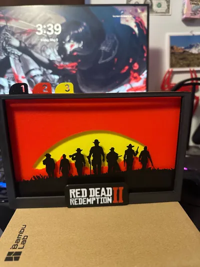 Shadow Box Template Free Rdr2 Red Dead Redemption 2 Shadow Box - Free 3D Print Model - MakerWorld