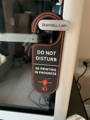 Do Not Disturb 3D Printing In Progress Remixed by Buzzzz - MakerWorld