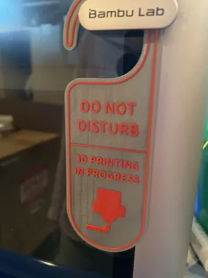 Do Not Disturb 3D Printing In Progress Remixed by Buzzzz - MakerWorld