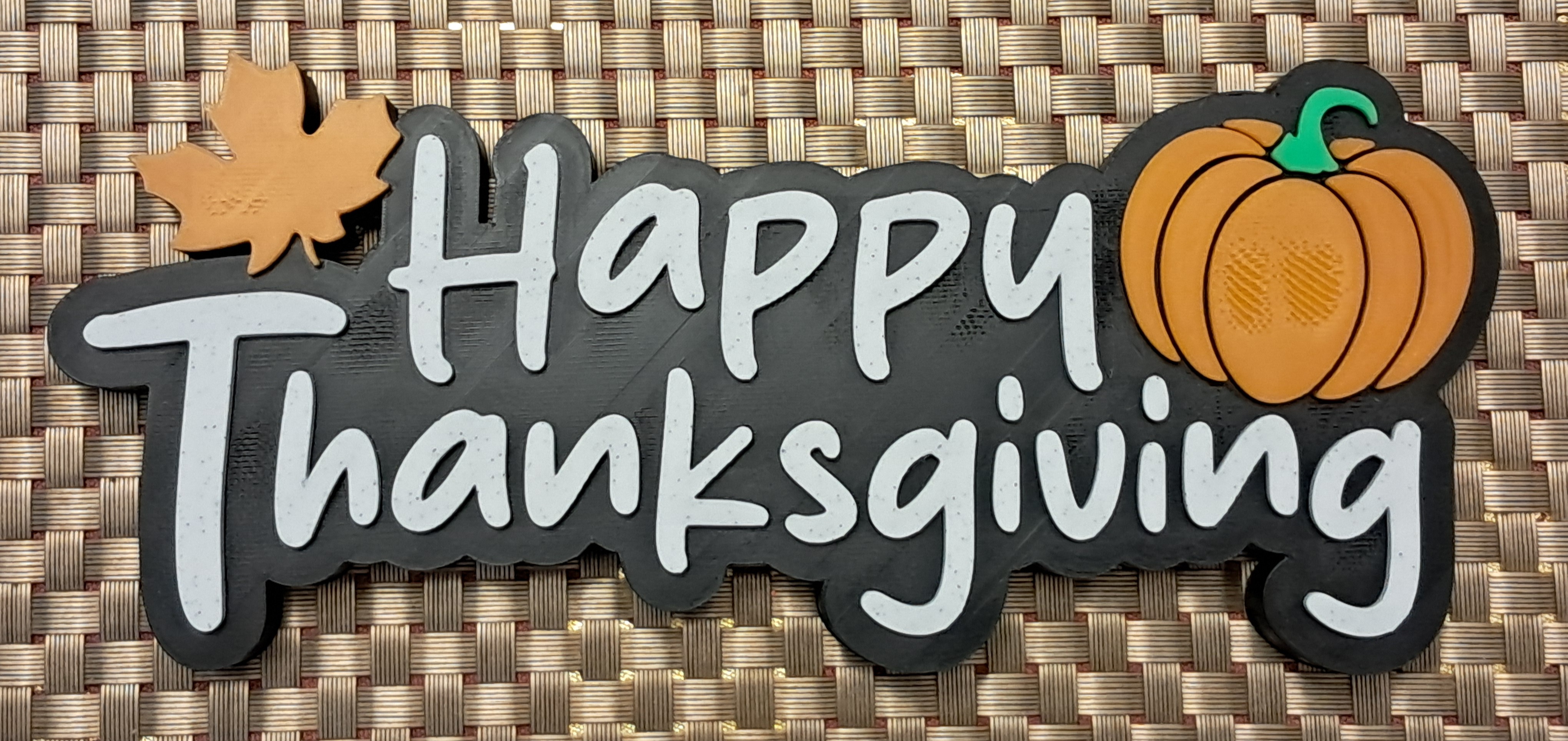 행복한 추수감사절 표지판 - 무료 3D 프린트 모델 - MakerWorld, image size:4080x1928