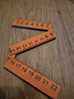 Wallet Size Ruler Foldable Ruler - Credit Card Size - Wallet by WORM.eu - MakerWorld
