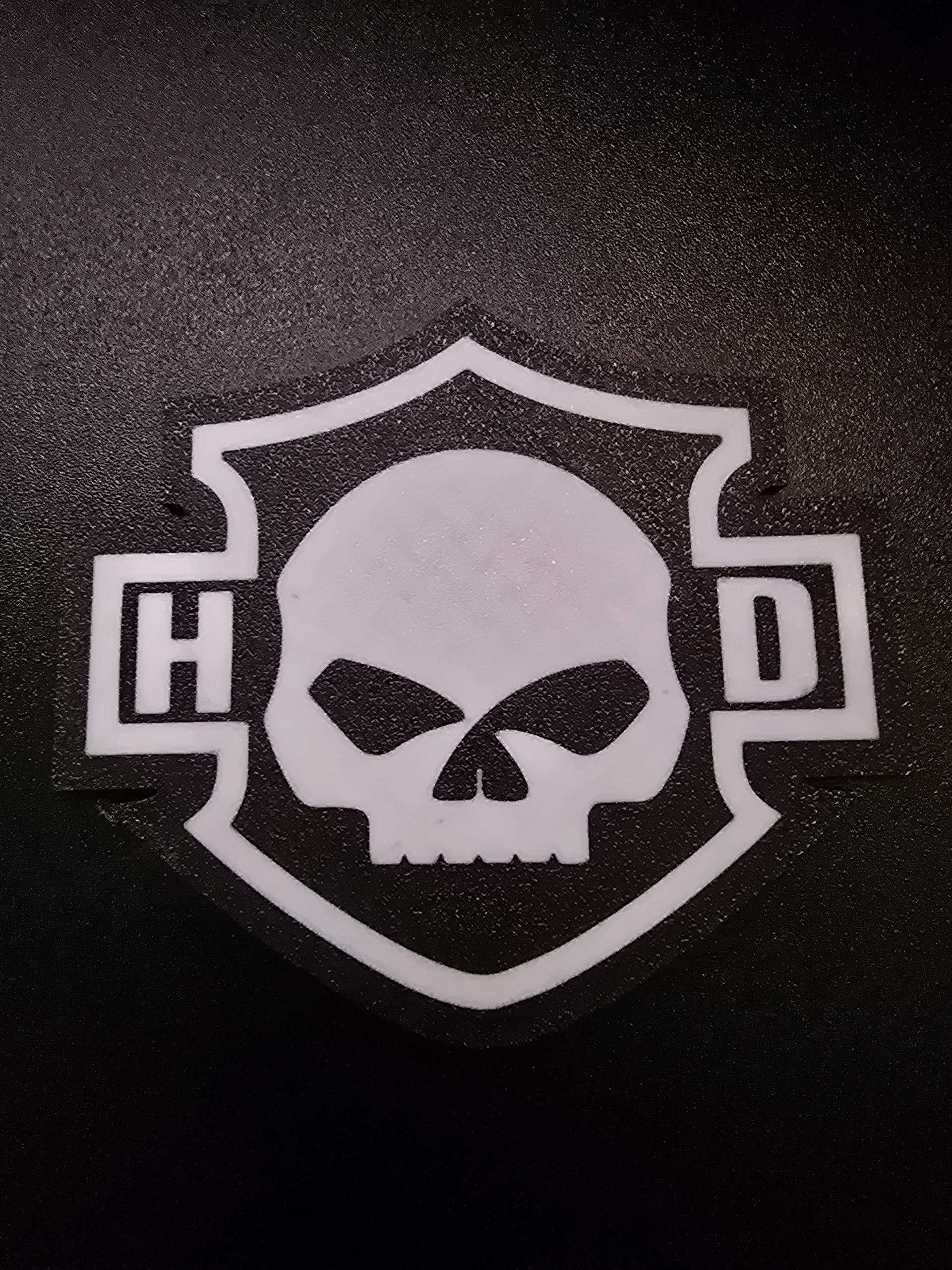 Harley Davidson Totenkopf-Abzeichen – Kostenloses 3D-Druckmodell –  MakerWorld, image size:1920x2560