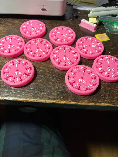 Fidget Spinners 5,5 Addition Multiplication - Free 3D Print Model ...