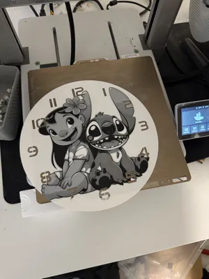 wall / desk clock Lilo & Stitch LED-Translucent by cP3D MakerWorld ...
