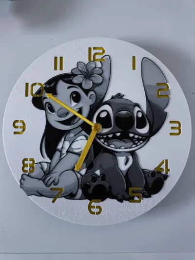 wall / desk clock Lilo & Stitch LED-Translucent by cP3D MakerWorld ...