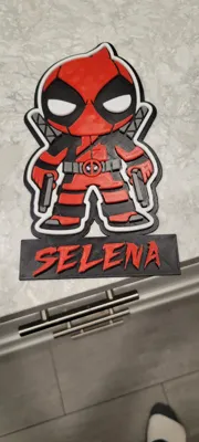 Customize Deadpool name plate - Free 3D Print Model - MakerWorld