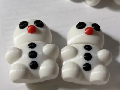 Flexi Snowman & Keychain - Print/place No Supports - Free 3D Print ...