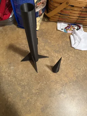 Rocket Sloshing Model Glueless model rocket (spinning for stability) by Printcision - MakerWorld