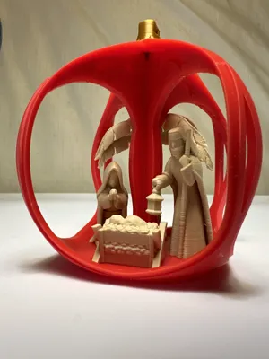 Christmas bauble with Nativity scene by UTOO3DP - MakerWorld