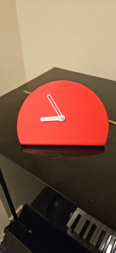 Modern Desktop Clock. Minimalist folded design - Free 3D Print Model ...