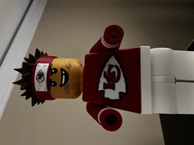 Patrick Mahomes Hair for Brick Man - Free 3D Print Model - MakerWorld