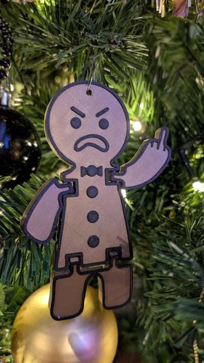 Angry Gingerbread Mask Angry Gingerbread Man (Articulated) by WF3Dprinting MakerWorld ...