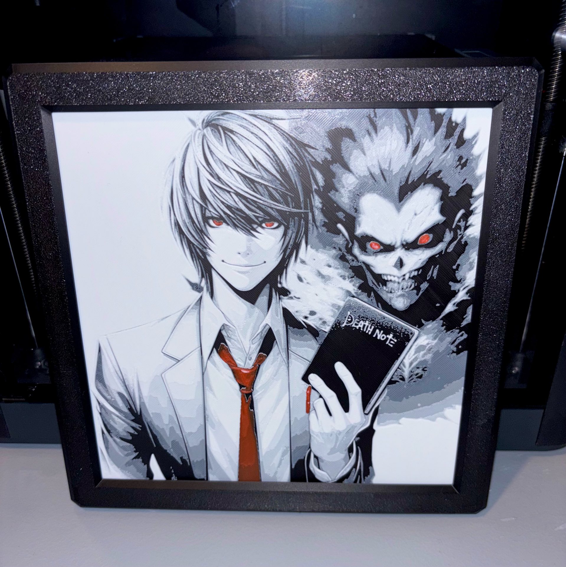 Zhongkaihua Maglietta Death Note Uomo Donna, Stampa 3D Light Yagami E L, Manica Corta, Cotone Poliestere, Taglie XS-4XL, Regalo Fan